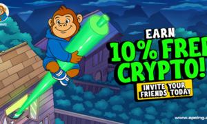 Trending meme coins today featuring Apeing presale, Dogecoin, and Fartcoin price chart