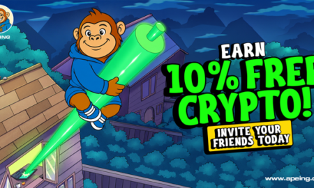 Trending meme coins today featuring Apeing presale, Dogecoin, and Fartcoin price chart