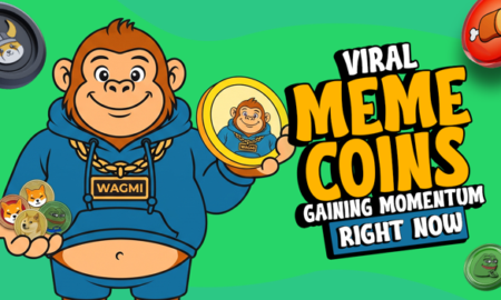 Top meme coins chart featuring Apeing Stage 3, Shiba Inu, and FLOKI price comparison