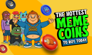 Top meme coins to buy now featuring Apeing presale, Shiba Inu, Pepe, and Bonk