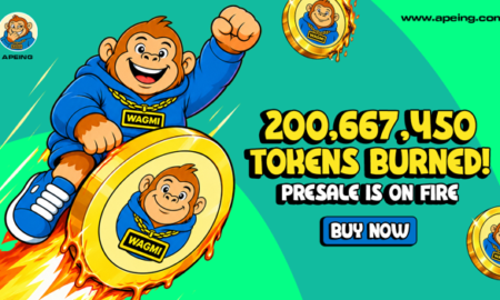 Solana price nearing $100 alongside Apeing's Stage 4 crypto presale and token burn milestone