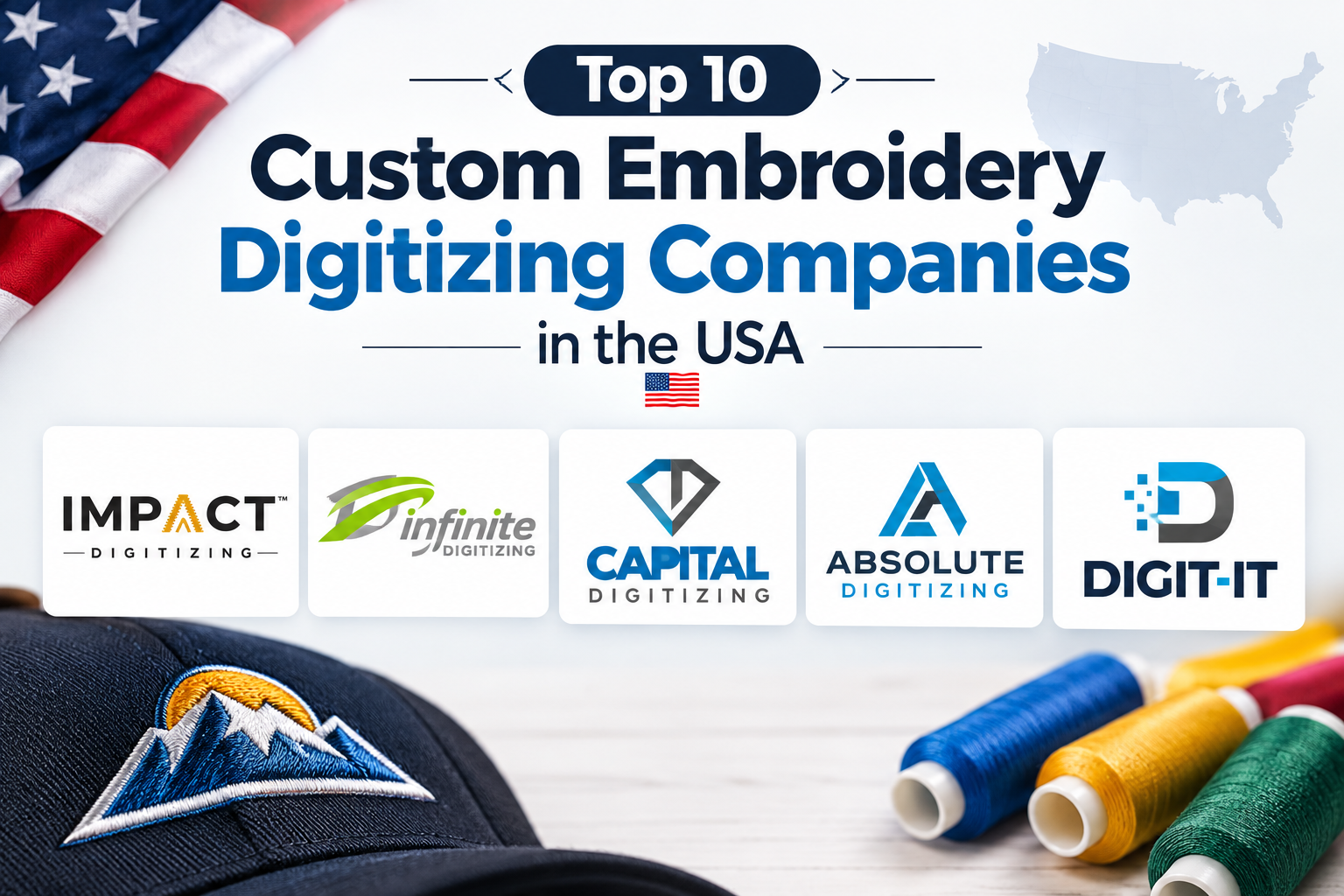 Top 10 Custom Embroidery Digitizing Companies in the USA