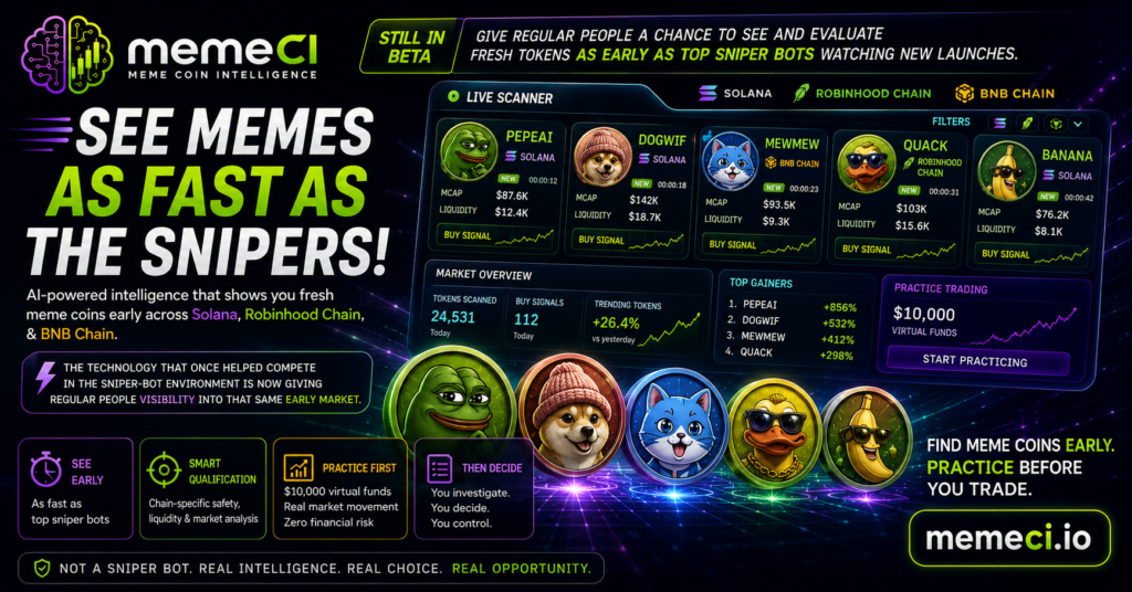 memeCI Uses AI to Give Crypto Users Early Meme Coin Intelligence