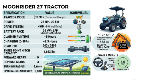 The Solar Electric Tractor Revolution: How GoSun's Moonrider Could Change Small Farm Equipment