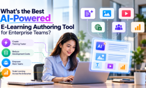 In this guide, we have compared the best AI-powered E-learning authoring tools to help enterprise teams focus on scalability, affordability, and speed. 