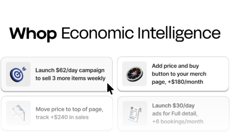 Whop Introduces Economic Intelligence, Using Real Business Data to Tell Owners Which Move Earns Next