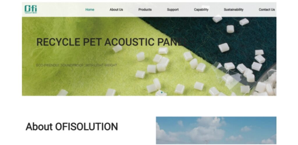 2. OFISOLUTION: Best for PET Panels and Acoustic Office Furniture

