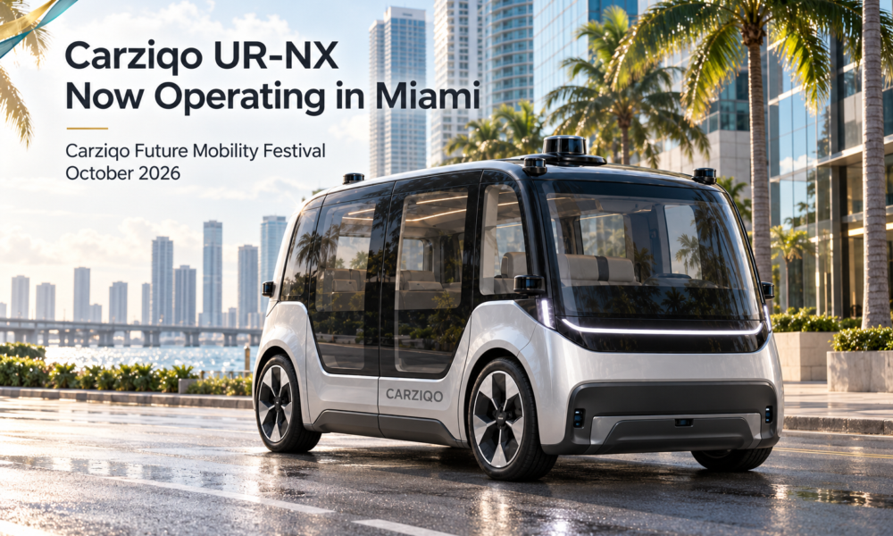 Carziqo Expands UR-NX Autonomous Ride-Hailing Operations to Miami During October Mobility Festival