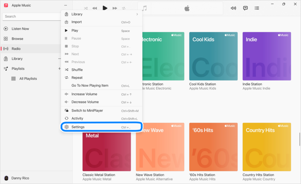 apple music import settings