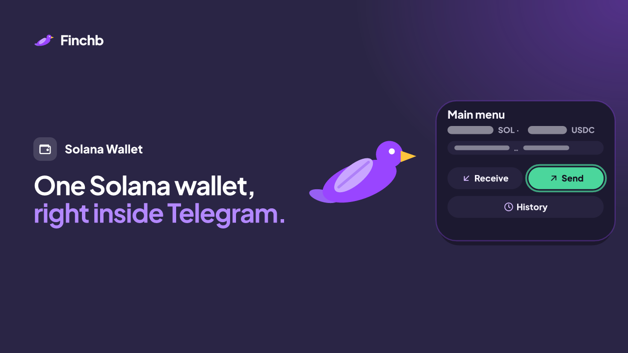 Finchb Puts a Full Solana Wallet Inside Telegram