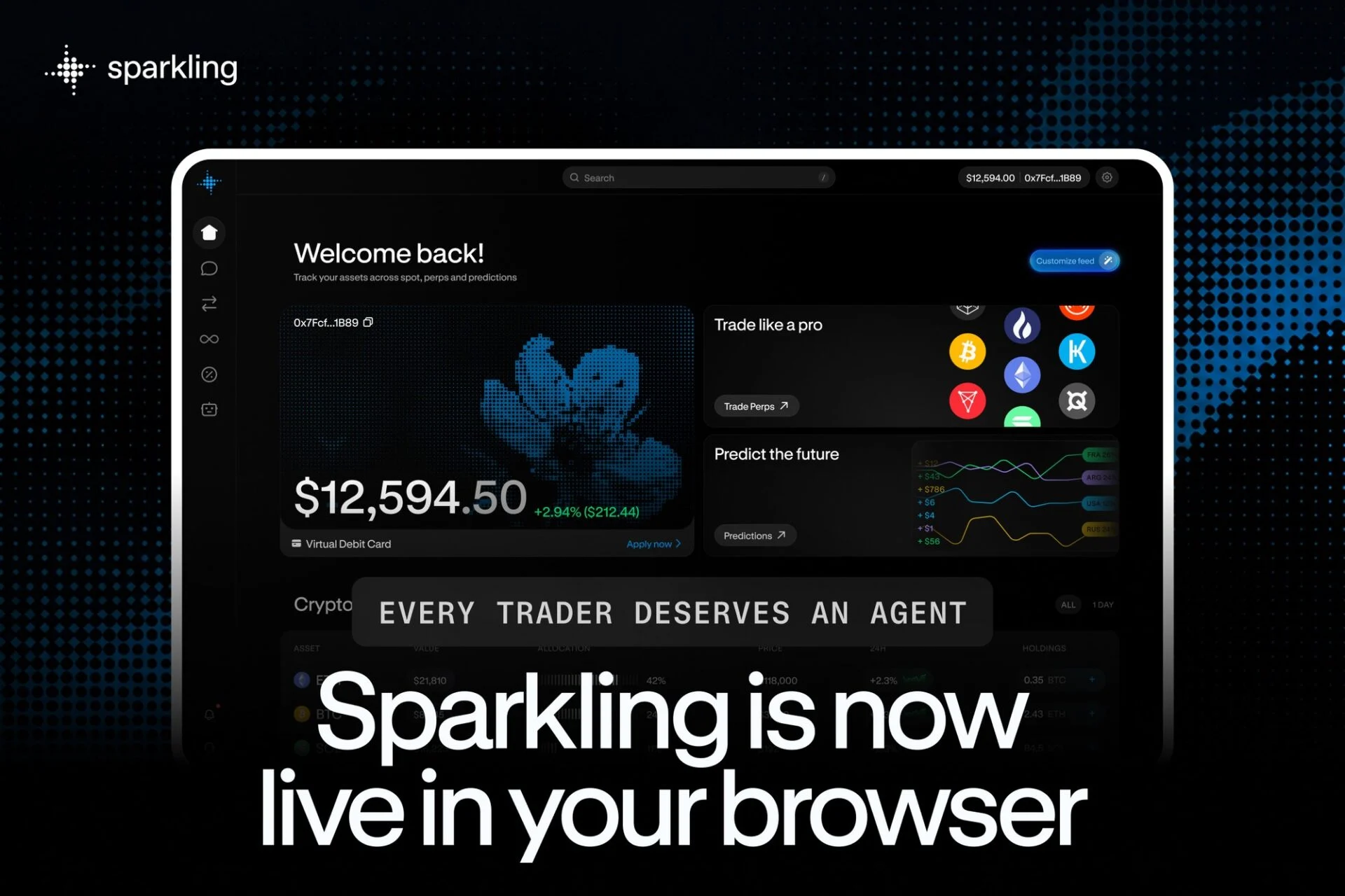 Sparkling Launches Web App, Bringing a Full Trading Terminal and AI Agent to the Browser