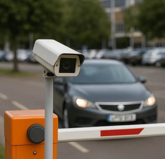 ANPR camera at a barrier gate