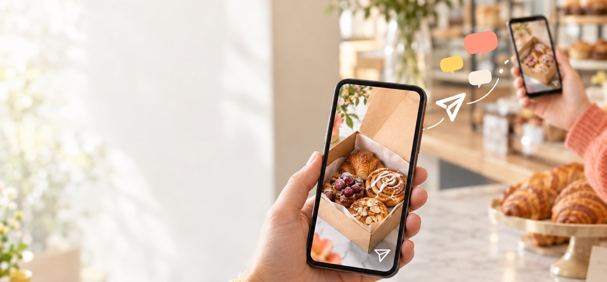 Instagram shares bakery launch Reel smartphones small business