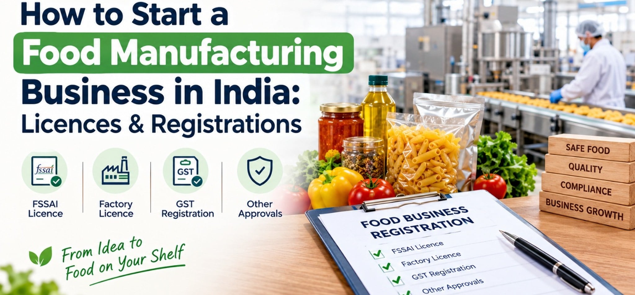 How to start a food manufacturing business in India — licences and registrations