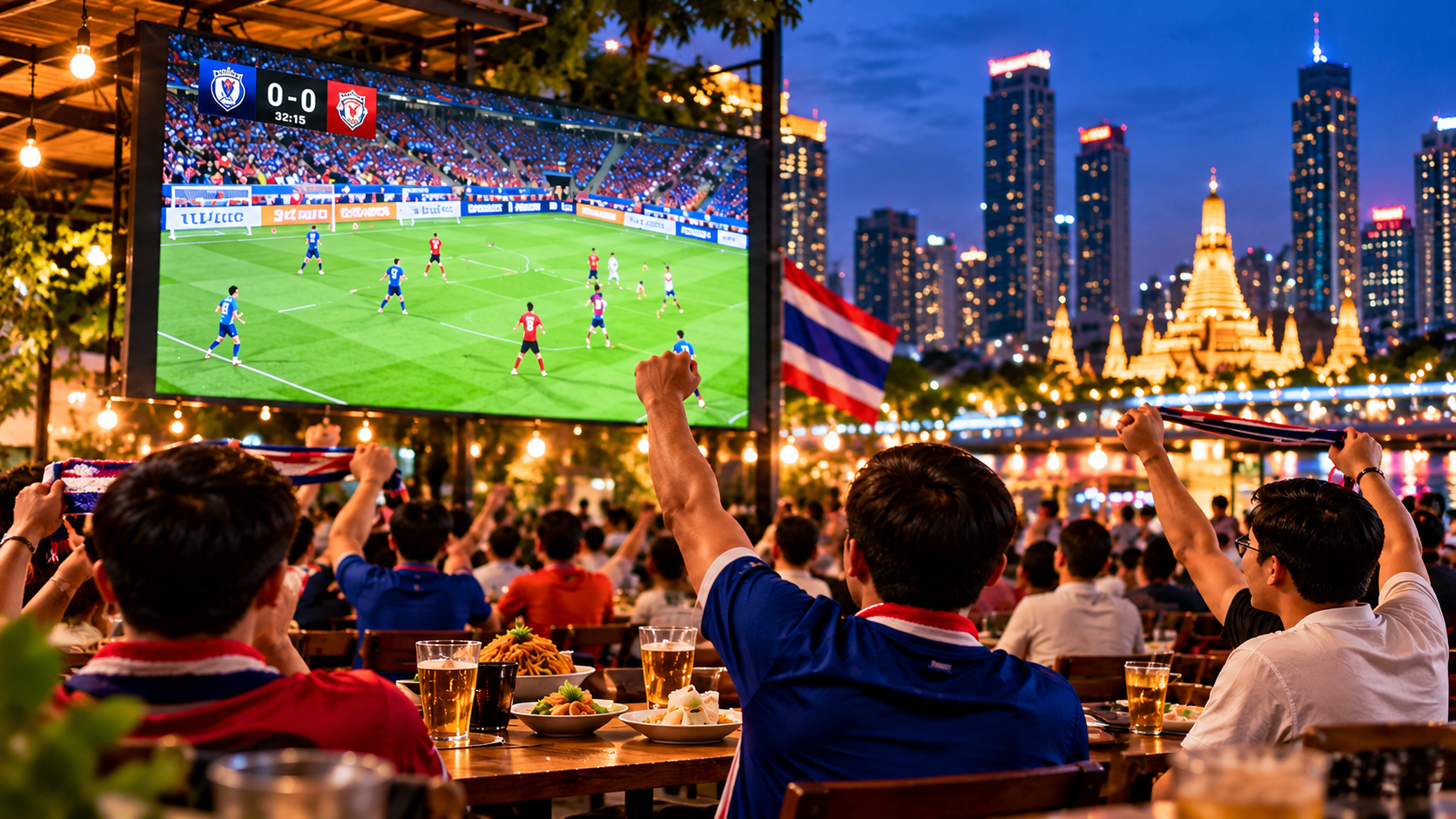 Watch Live Football in Thailand at Sports Bars and Fan Zones