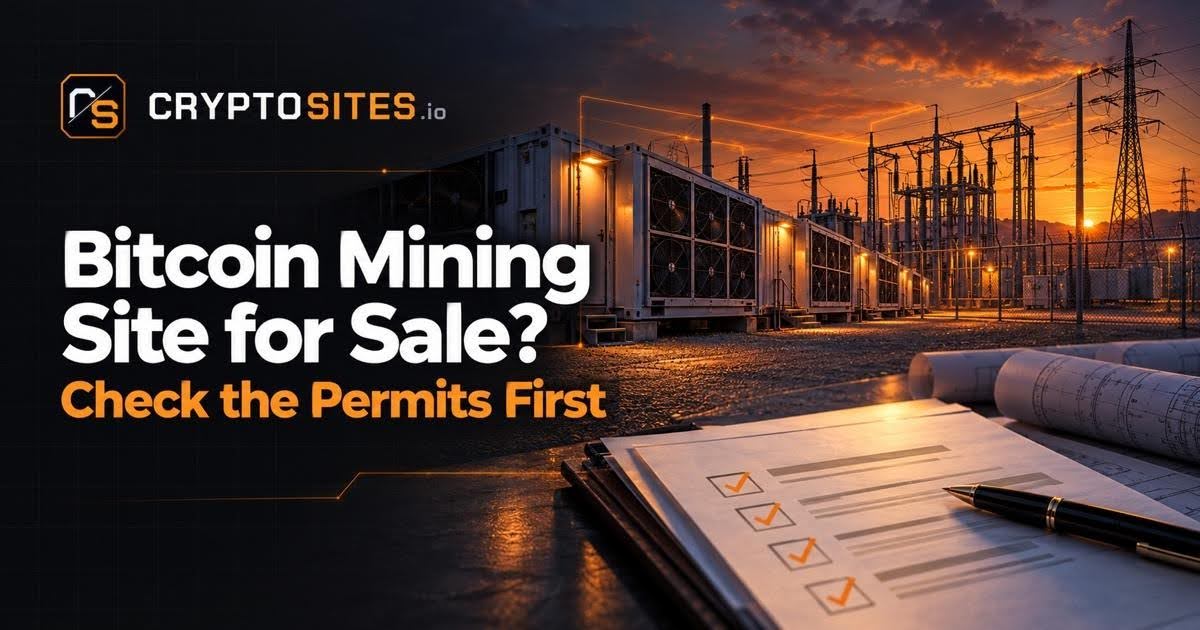 Bitcoin Mining Site for Sale? Check the Permits First